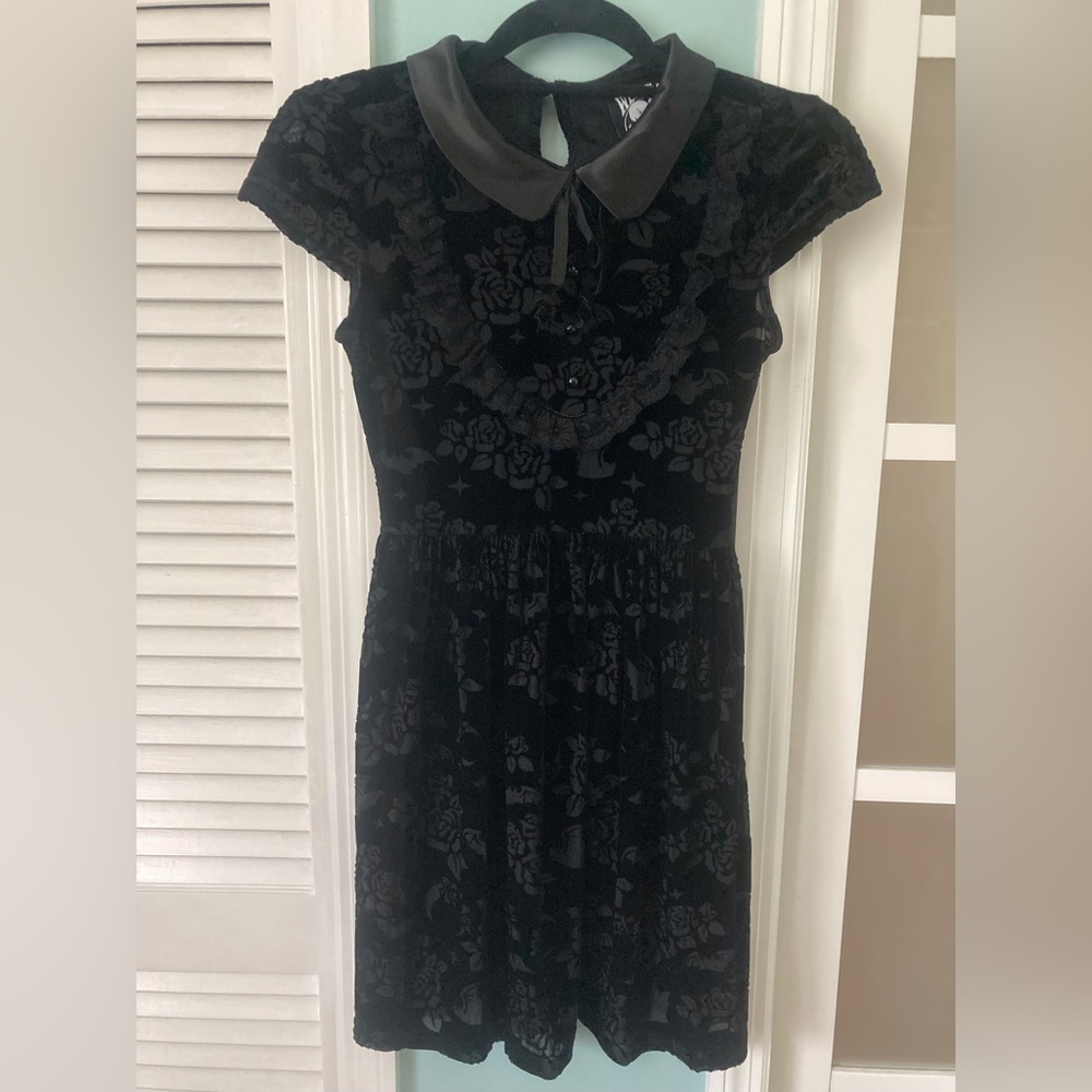 Burnout Velvet Killstar Babydoll Dress